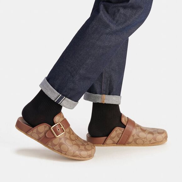 NWT Coach Outlet Clog Sandal In Signature Canvas - Picture 5 of 6